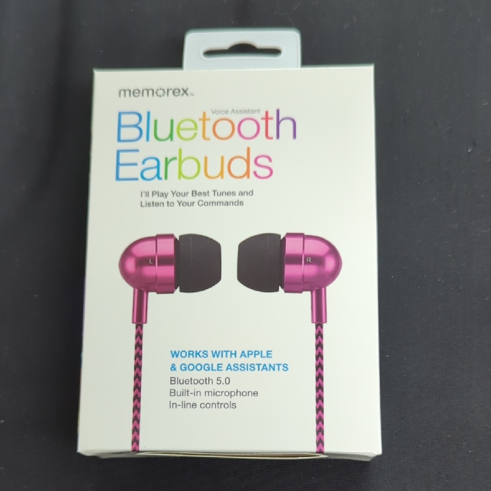 Memorex Pink Bluetooth Earbuds